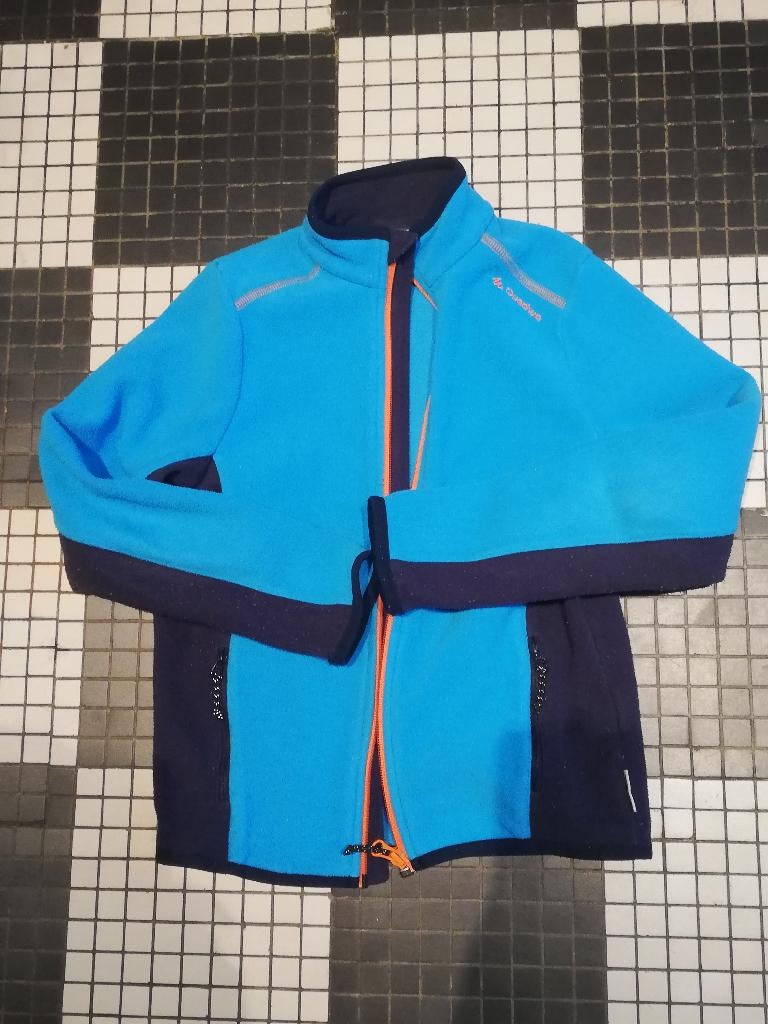 Fleece trui - rits - 140 - 10 jaar - blauw, Kinderen en Baby's, Kinderkleding | Maat 140, Gebruikt, Jongen of Meisje, Trui of Vest