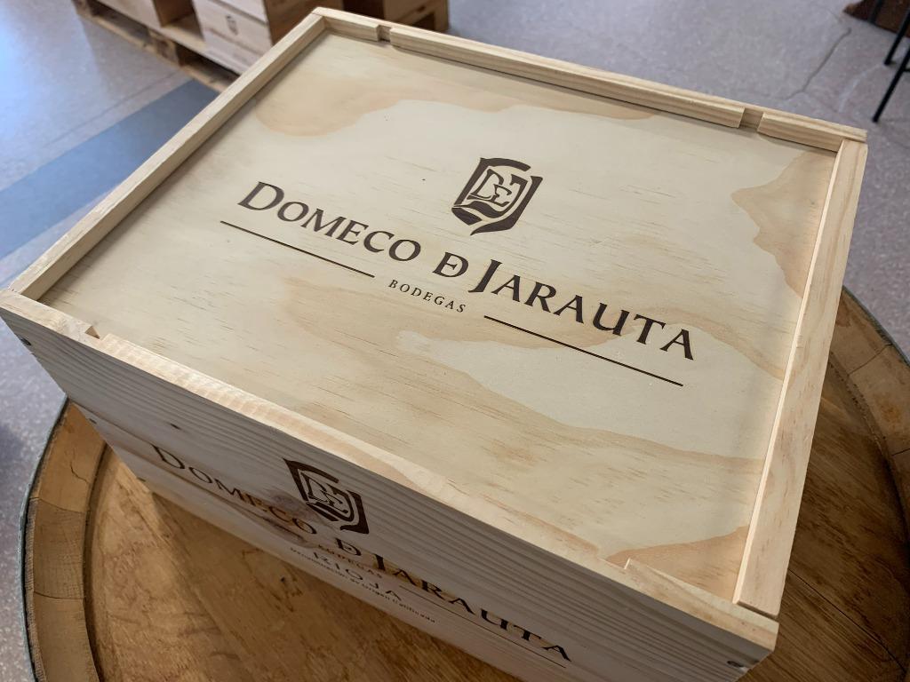 Gemengde houten wijnkistjes met wijngaardopdruk, Huis en Inrichting, Ophalen, Zo goed als nieuw