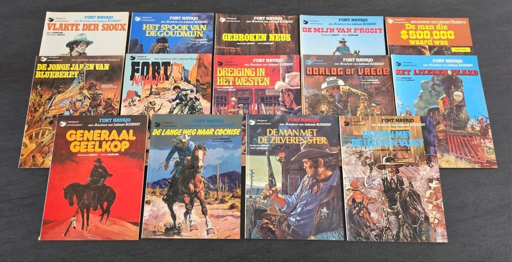 Lot strips: Een avontuur van luitenant blueberry ( dargaud, Boeken, Ophalen of Verzenden, Gelezen