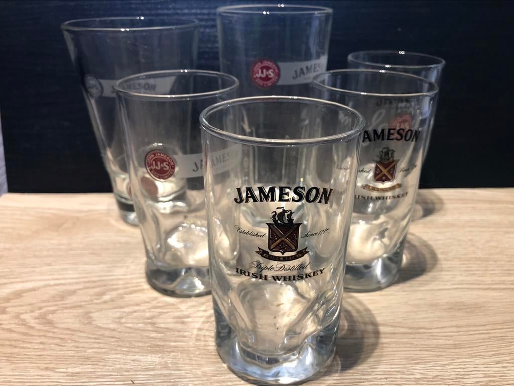 Set de 6 verres Jameson différents, Collections, Enlèvement ou Envoi, Comme neuf, Verres et Verres à shot