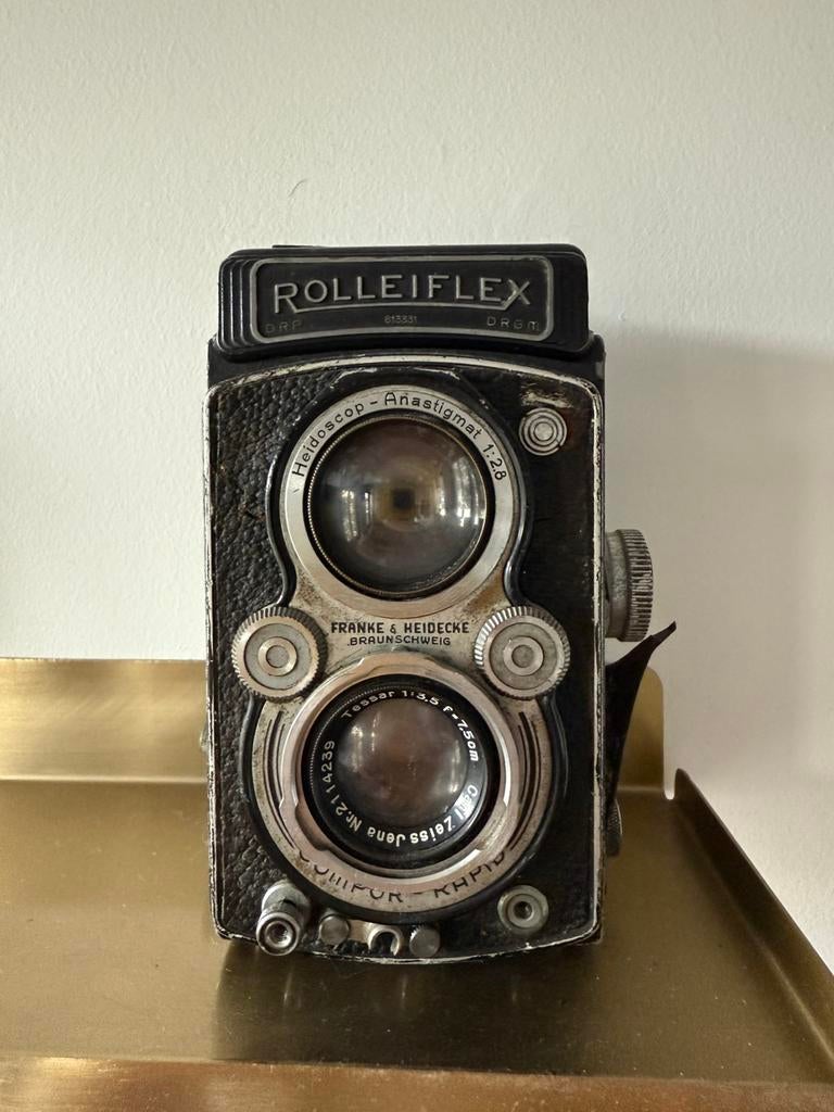 Rolleiflex ancien bi-objectif – Tessar 75mm f/3.5 – 1930, Ophalen of Verzenden, Zo goed als nieuw