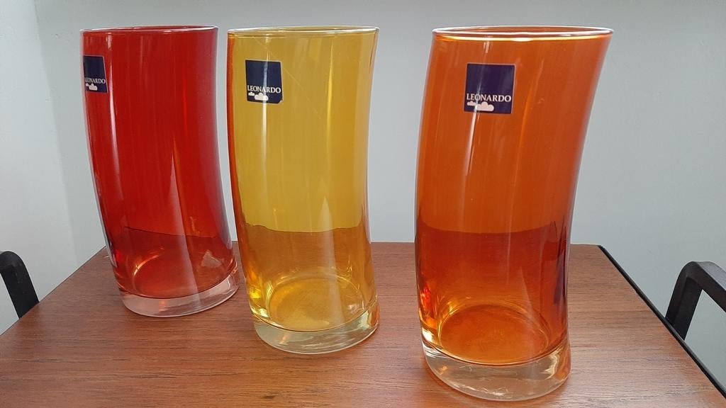 Lot de 3 verres hauts design Swing de Leonardo, Collections, Verres & Petits Verres, Enlèvement ou Envoi, Comme neuf