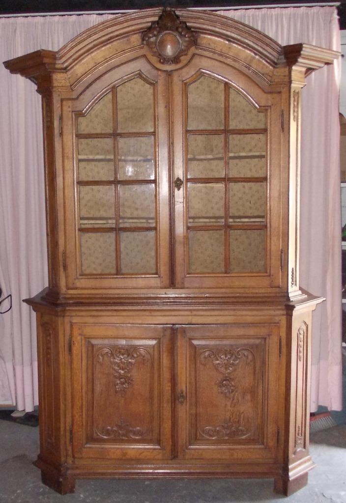 18 de eeuwse Vlaamse Vitrinekast twee delen prima staat, Ophalen