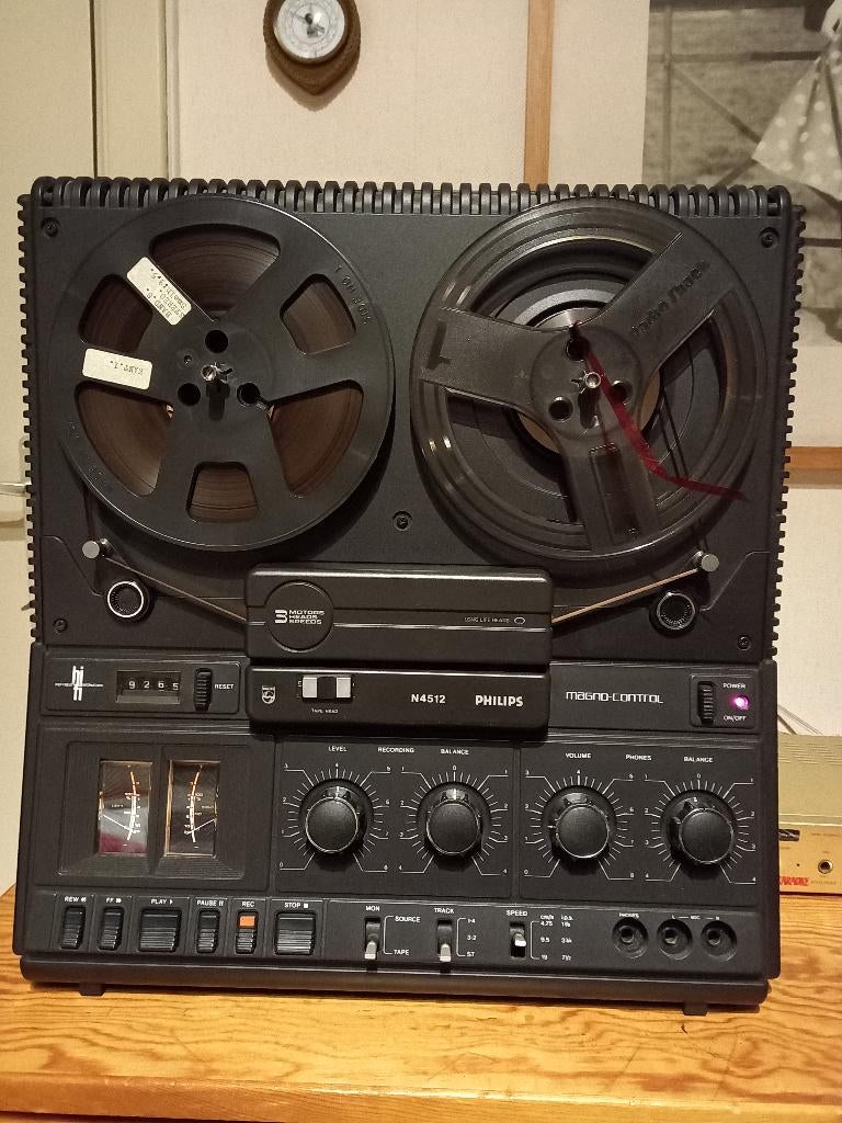 bandrecorder met versterker en 2 boxen Philips, Enlèvement, Magnétophone