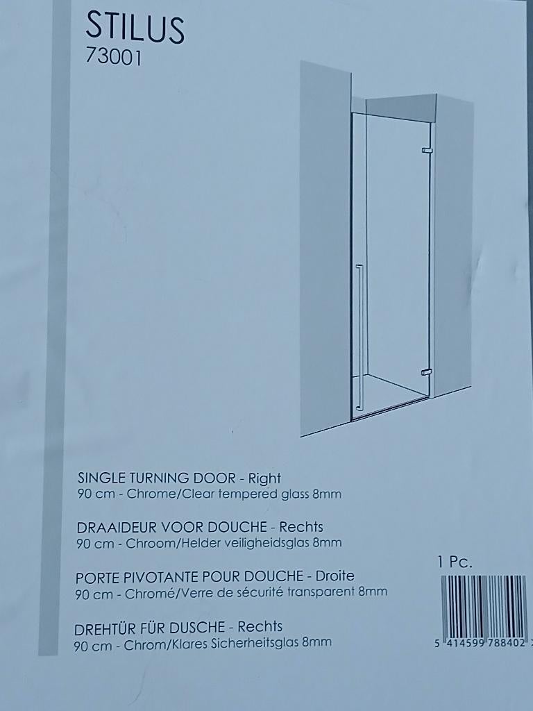 Porte de douche neuve Luca Varess X2O, Bricolage & Construction, Enlèvement, Neuf, Chrome, Douche