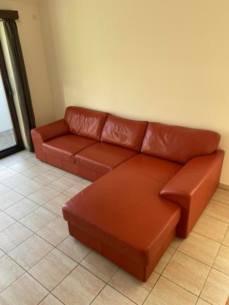 Lederen zetel, Ophalen, Zo goed als nieuw