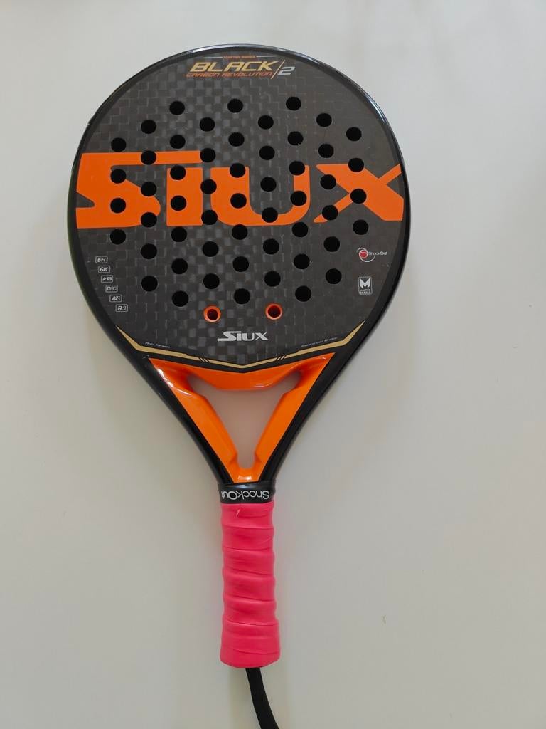 Siux Black Carbon Revolution 2 padel, Sport en Fitness, Padel, Ophalen