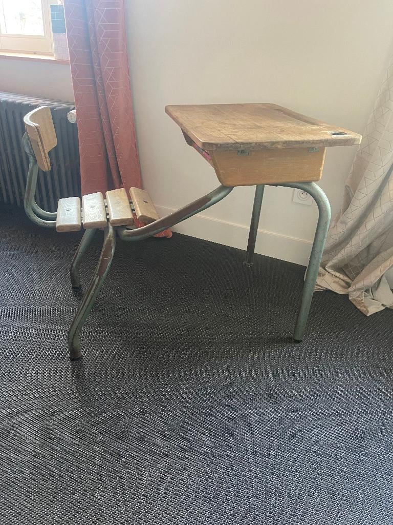 Ancien bureau d'écolier, Autres marques, Bureau d'écolier, Vintage, Utilisé