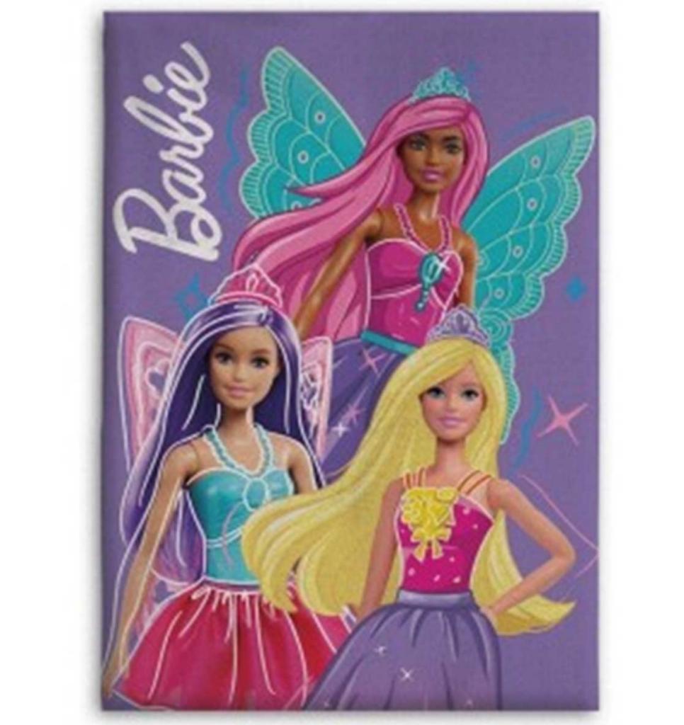 Barbie Fleece Deken / Fleecedeken / Plaid, Meisje, Paars, Nieuw, Ophalen of Verzenden
