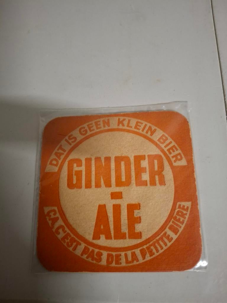Oud bierviltje ginder ale merchtem, Verzamelen, Biermerken, Ophalen of Verzenden