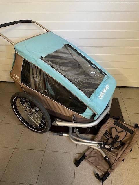 croozer fietskar/wandelwagen 2 kind vering met babyhangmat, 40 à 60 kg, Croozer, Enlèvement, Utilisé