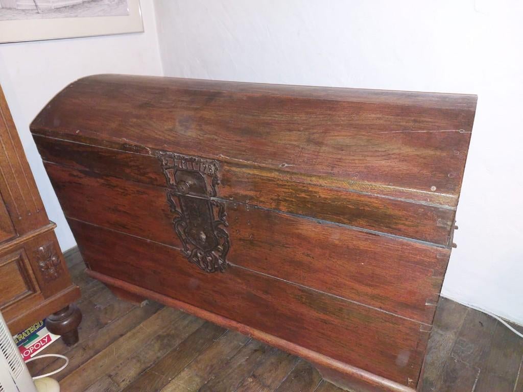 oude eiken bruidskoffer, jaar 1798, Ophalen