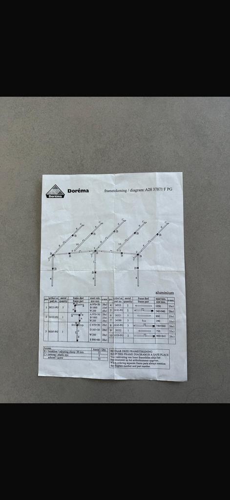 Dorema frame voortent (aluminium), Caravans en Kamperen, Ophalen, Gebruikt, Dorema