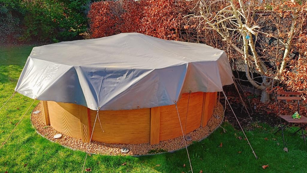 afdekzeil, Ophalen, Gebruikt, 10 tot 15 m², Zeil