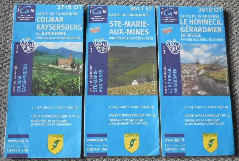 Cartes IGN (France) 1 cm = 250 m - Cartes de randonnée, Enlèvement, Utilisé, Europe, Guide de balades à vélo ou à pied