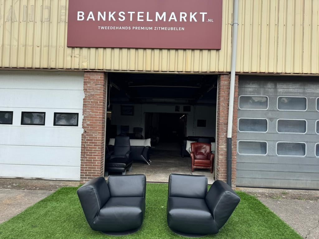 Leolux Rising Dunes fauteuils zwart design relax stoelen, Enlèvement ou Envoi, Comme neuf, Tissus, Design