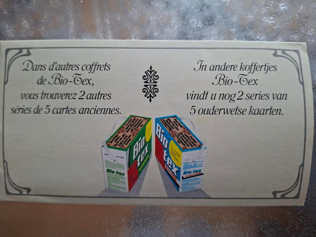 BIO TEX 1978 pub + 5 cartes, Enlèvement ou Envoi