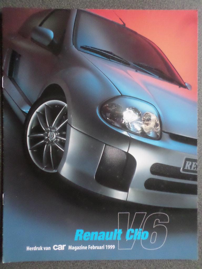 Brochure du magazine automobile Renault Clio V6 Reprint 1999, Enlèvement ou Envoi, Renault