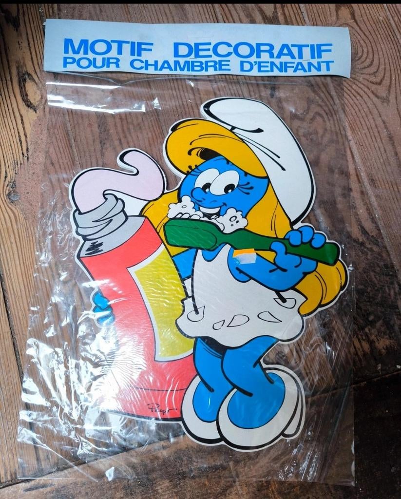 Figurine Schtroumpf schtroumpfette smurf 1987 sous blister ., Collections, Schtroumpfs, Schtroumpfette, Enlèvement ou Envoi