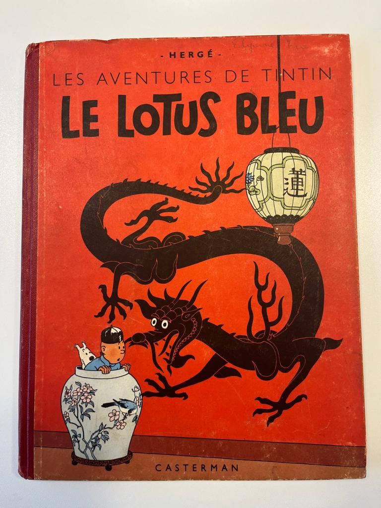 Tintin - Le Lotus Bleu (1946) - A46 - Eerste Kleurendruk, Livres, BD, Utilisé, Une BD, Enlèvement ou Envoi
