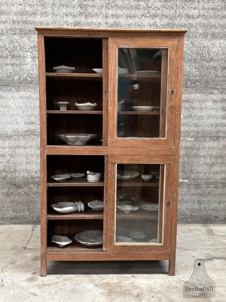 Zeldzame hoge schoolkast uit de jaren 20 karaktervol elegant, Antiek en Kunst, Antiek | Meubels | Kasten, Ophalen