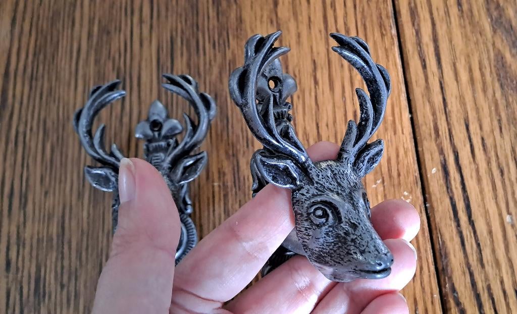 Cintres muraux vintage crochet la chasse à la tête de cerf, Enlèvement ou Envoi