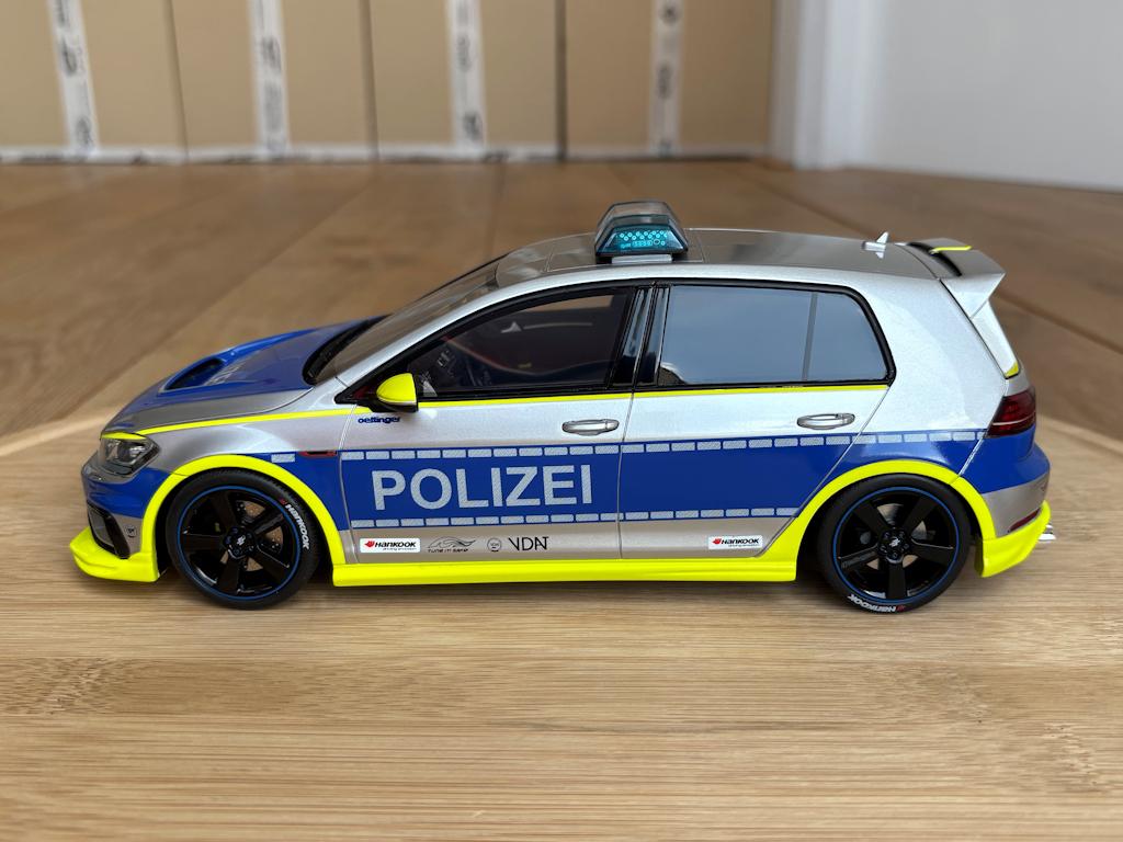 Volkswagen Golf 7.5 R Polizei Oettinger 1:18 OttO Mobile VW, Hobby en Vrije tijd, Ophalen of Verzenden, Nieuw, Auto, OttOMobile