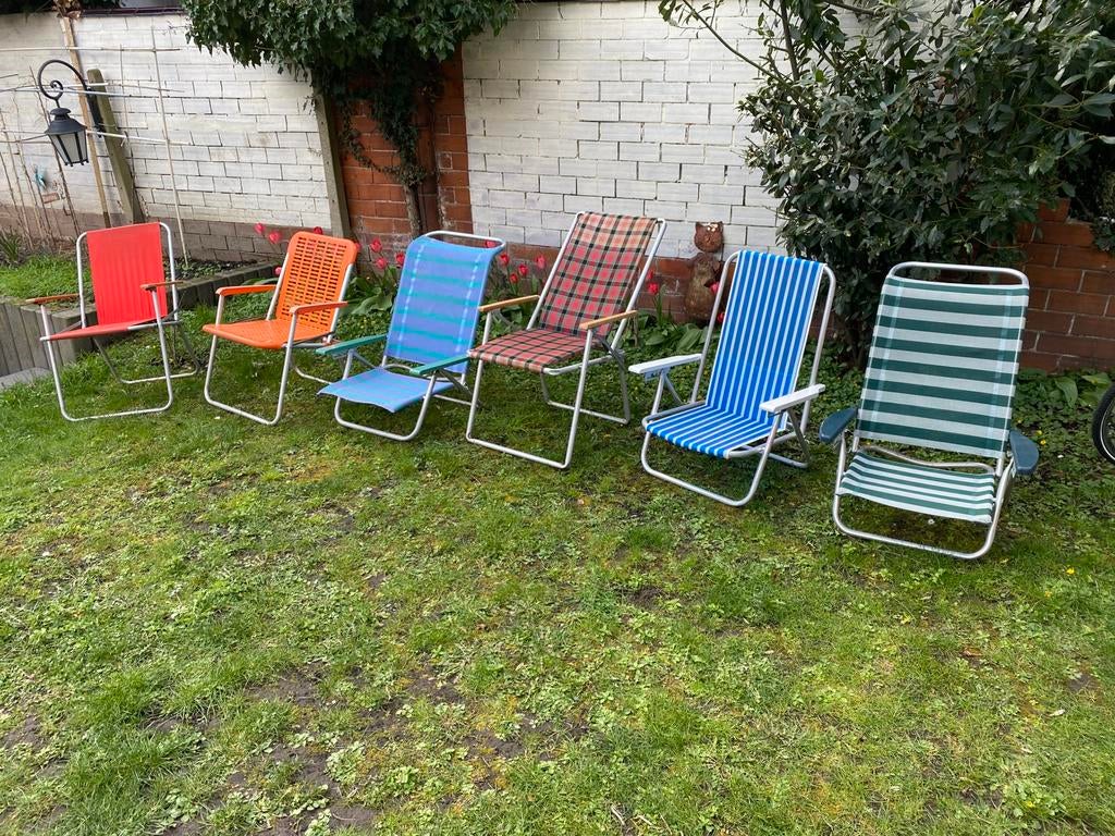 Achetez 1 chaise pliante, 5 gratuites, Caravanes & Camping, Enlèvement, Utilisé