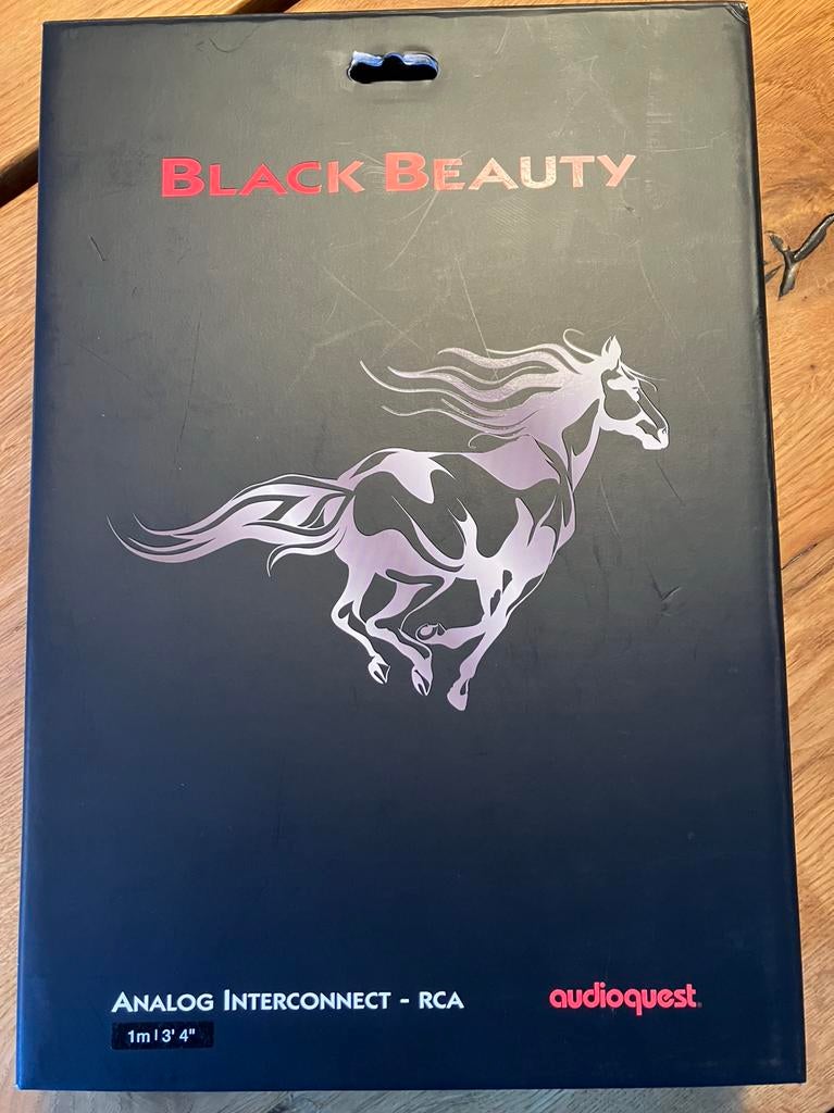 Te koop, Audio Quest Black Beauty RCA kabel, 1 meter, Ophalen of Verzenden, Zo goed als nieuw