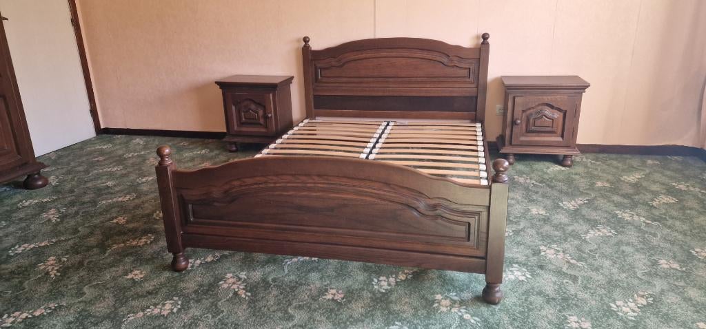 Eiken slaapkamer, Huis en Inrichting, Slaapkamer | Complete slaapkamers, Ophalen, Zo goed als nieuw, Tweepersoons