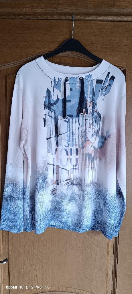 Witte, blauwe, beige blouse Rabe Since 1920. T.44. 😍, Kleding | Dames, Blouses en Tunieken, Beige, Maat 42/44 (L), Ophalen of Verzenden