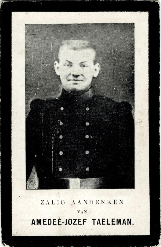 WO1 Amedeé-Jozef Taeleman Kerksken + Jupille 1914, Verzenden, Bidprentje