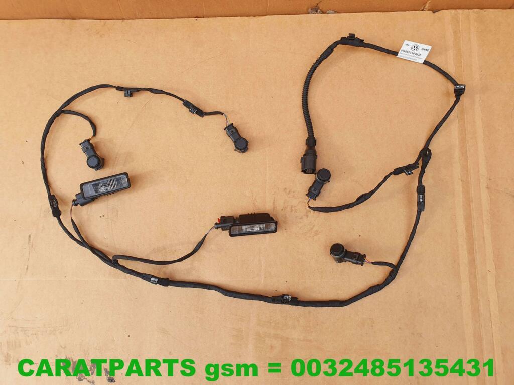 5g0971104ad kabelboom golf 7 achterbumper + 4 pdc sensoren, Auto-onderdelen, Overige Auto-onderdelen, Volkswagen, Gebruikt