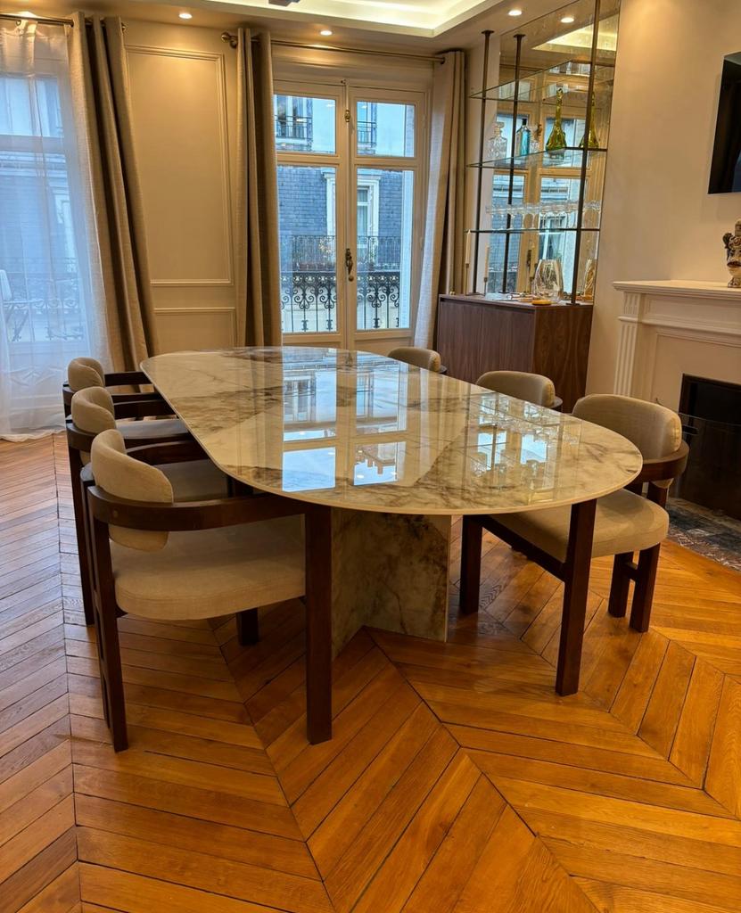 Nieuwe marmeren tafel op maat, Huis en Inrichting, Tafels | Eettafels, Verzenden, Zo goed als nieuw