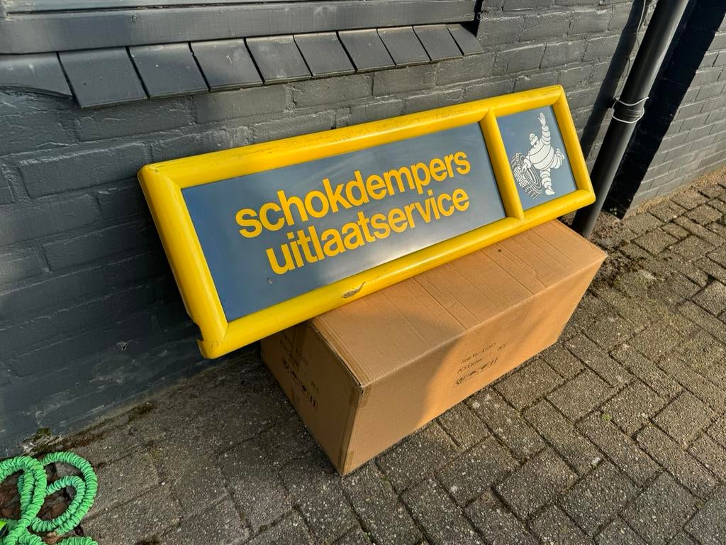 Michelin oud reclamebord, Verzamelen, Ophalen, Gebruikt, Reclamebord
