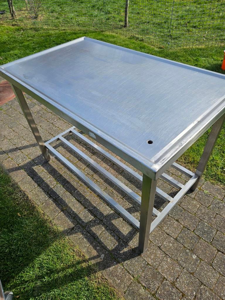 Inox tafel 120 x 70, Ophalen, Gebruikt