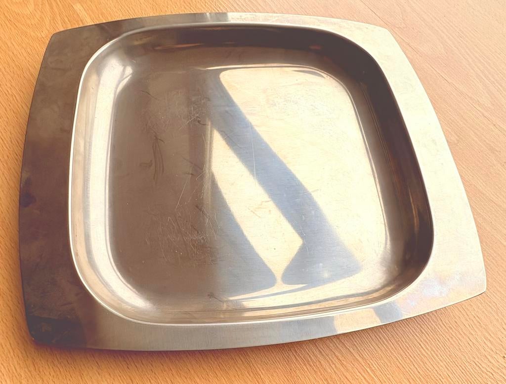 Kleine inox schaal, Overige materialen, Gebruikt, Ophalen of Verzenden, Schaal of Schalen