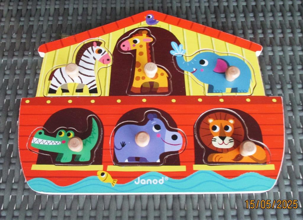 2 houten inlegpuzzels Kids, Ophalen of Verzenden, Zo goed als nieuw, Van hout, Minder dan 10 stukjes