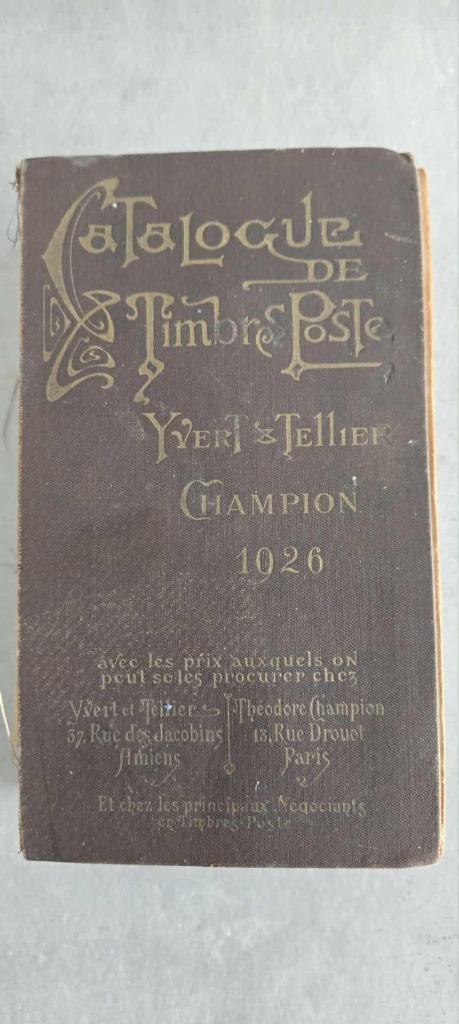 Postzegels 1926 catalogus Yvert et tellier, Envoi, Catalogue