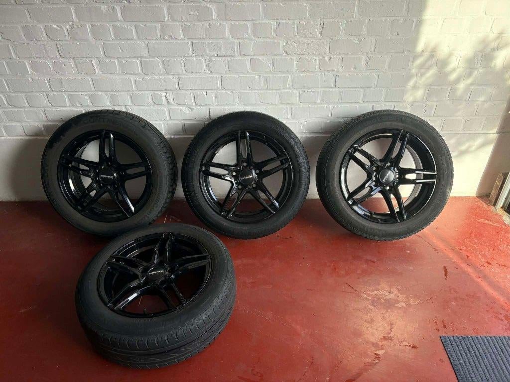 Jantes MONACO GP1 noires brillantes, Autos : Pièces & Accessoires, 16 pouces, Véhicule de tourisme, Pneus été, 205 mm