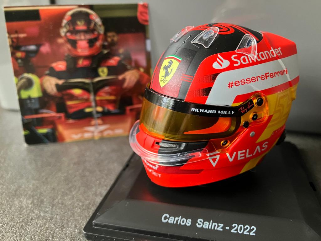 Carlos Sainz 1:5 helm 2022 Season Ferrari F1-75 Spark, Verzamelen, Ophalen of Verzenden, Nieuw, Formule 1
