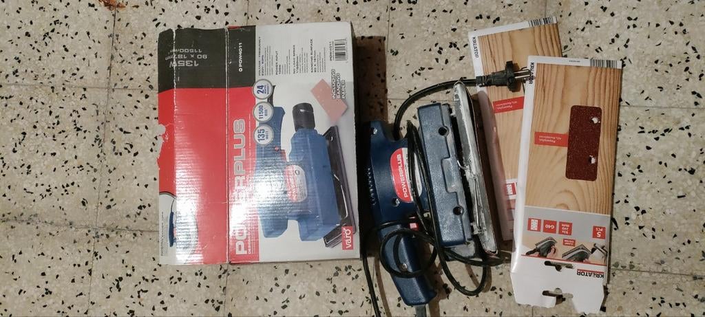 Vlakschuurmachine Powerplus, Bricolage & Construction, Outillage | Ponceuses, Enlèvement ou Envoi, Ponceuse orbitale