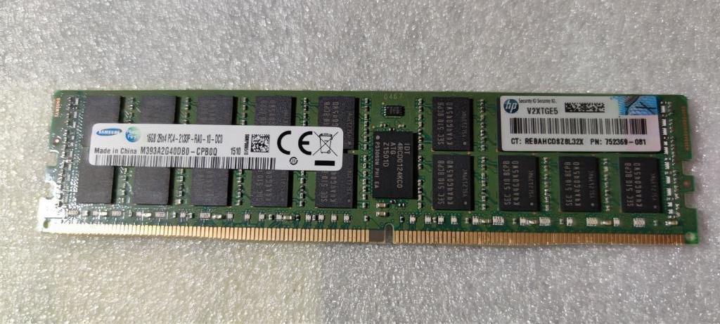 16GB DD4-2133MHz Reg. 752369-081 774172-001 ddr4 PC4-17000R, Computers en Software, RAM geheugen, Server, DDR4, Ophalen of Verzenden