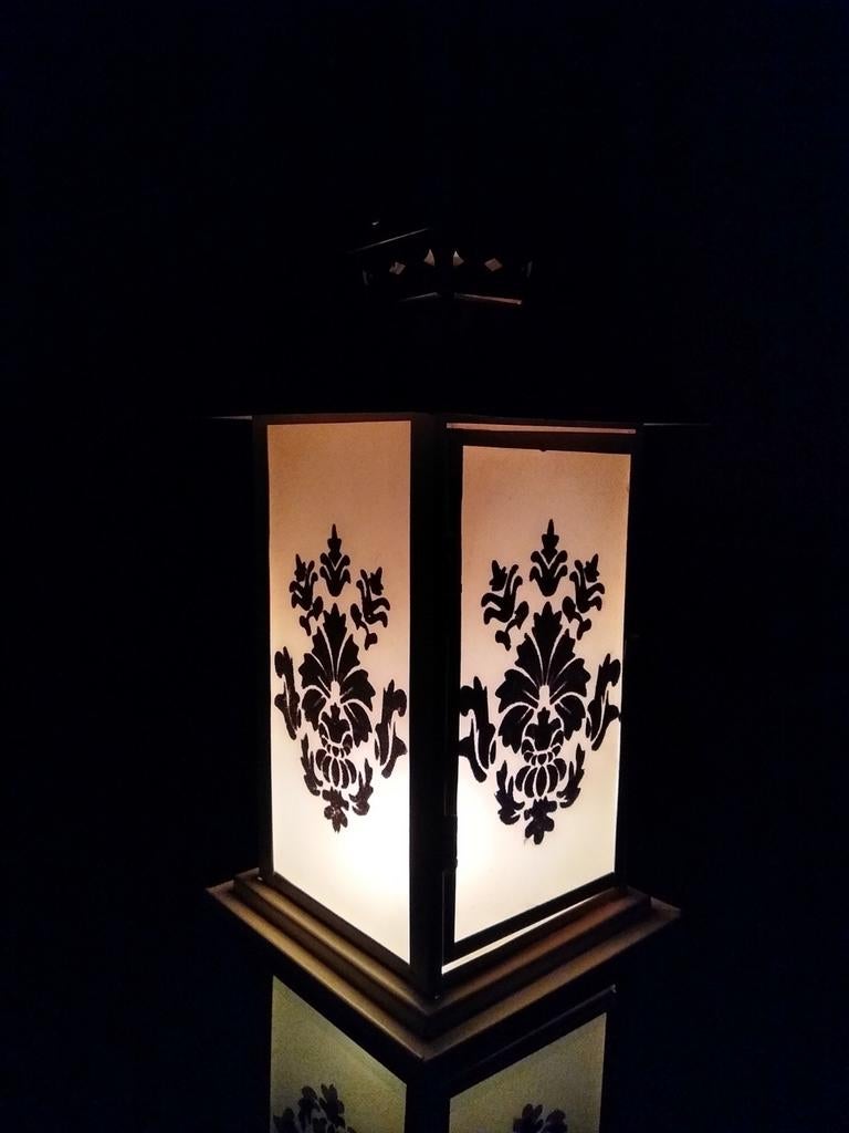 Lantern coupe-vent, Noir, Comme neuf, Synthétique, Bougie