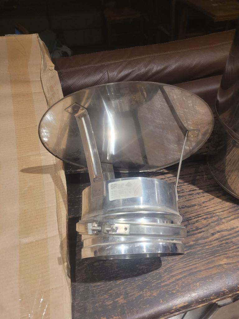 Chapeau de cheminée inox neuf diamètre 150mm, Enlèvement