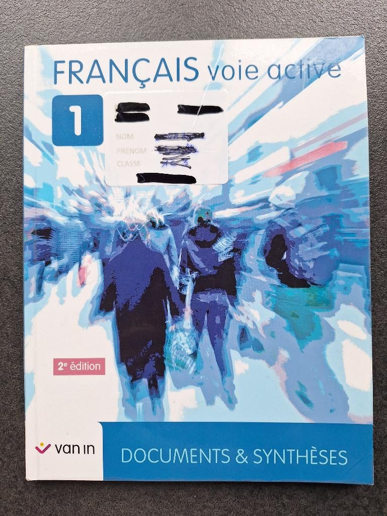 Français voie active 1 - Documents & synthèses, Livres, Livres scolaires, Utilisé, Français, Enseignement secondaire inférieur