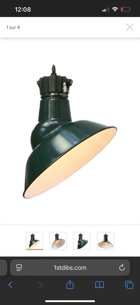 SAMMODE geëmailleerde industriële ophanging, Antiek en Kunst, Ophalen of Verzenden