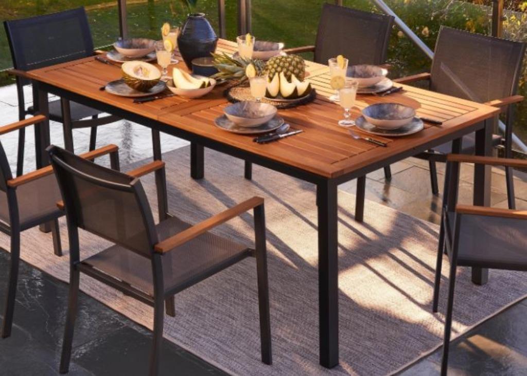 Table de jardin à papillons en aluminium pliable, 180/240, Jardin & Terrasse, Enlèvement, Neuf, Rectangulaire, Aluminium