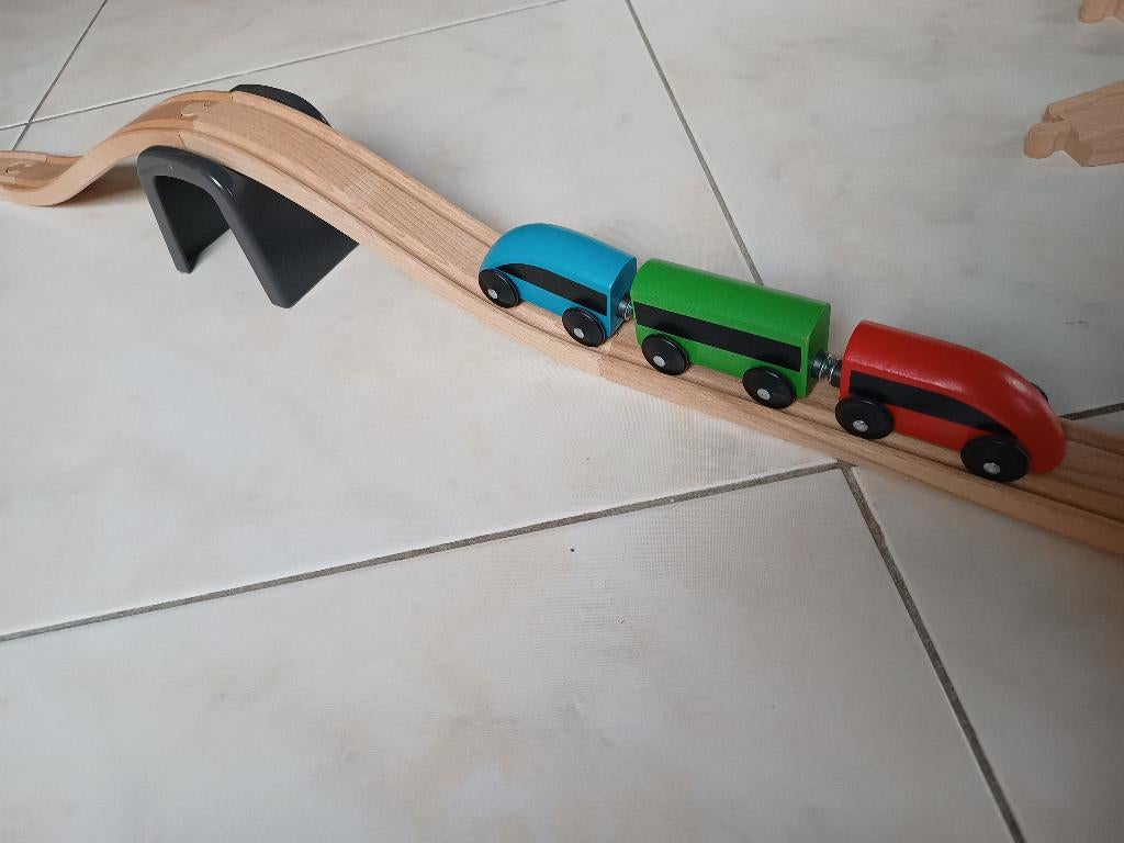 Treinset IKEA, Kinderen en Baby's, Ophalen, Zo goed als nieuw, Duw- of Trekspeelgoed