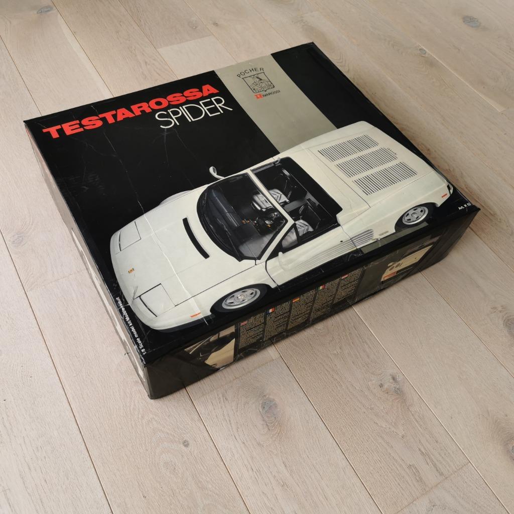 Ferrari Testarossa Pocher Rivarossi K52 1/8 ongebouwd wit, Hobby en Vrije tijd, Modelauto's | 1:5 tot 1:12, Ophalen of Verzenden